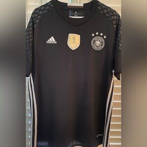 Adidas Black Germany Football Jersey with Gold FIFA Badge